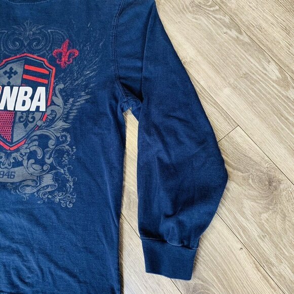 Vintage NBA Sweatshirt Youth XL Basketball Long Sleeve Blue NBA Elevation - Picture 5 of 13